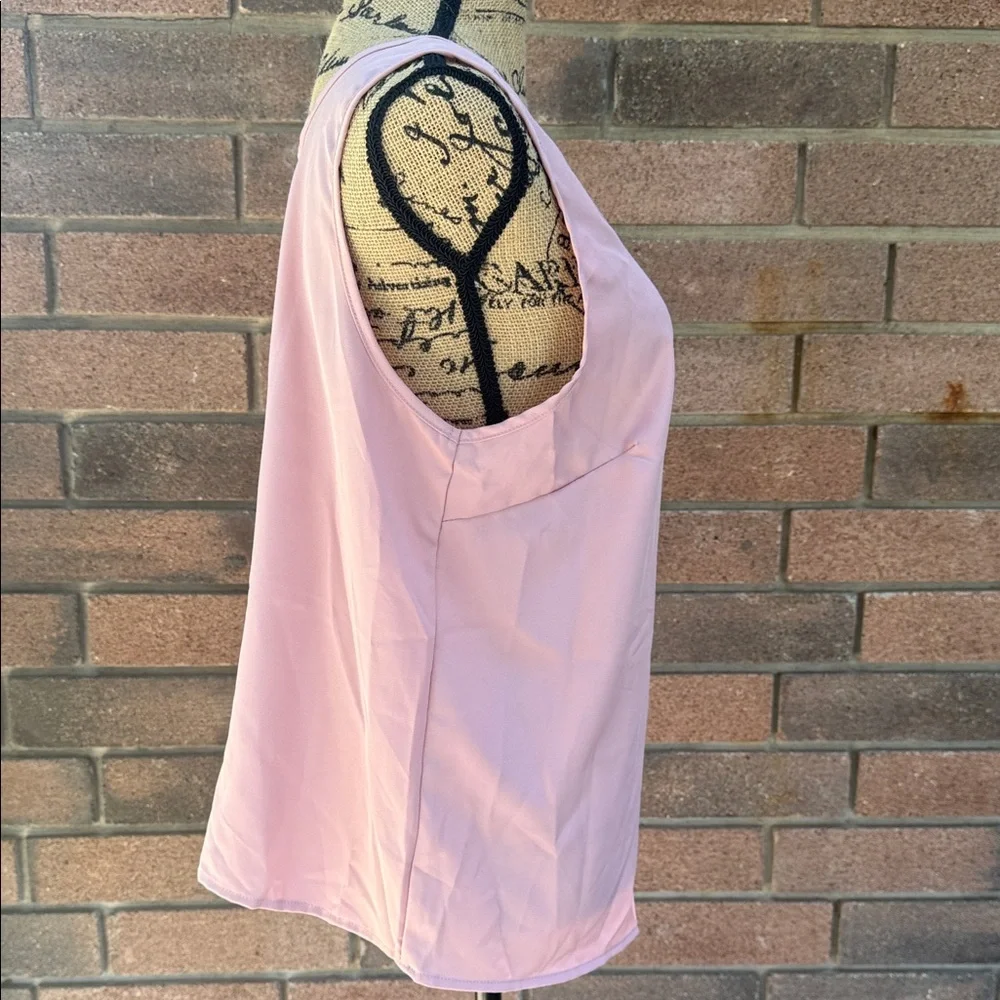 Shien Pink Sleeveless Top with Bow Accent Size XL - Picture 4 of 6